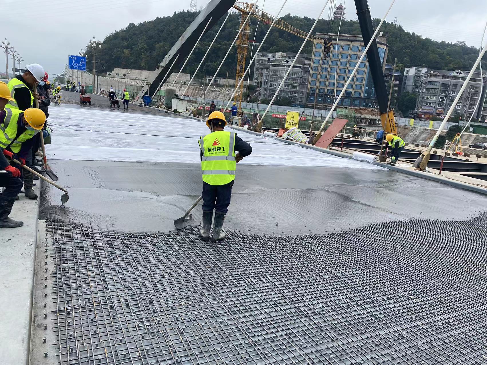STC超高韧性混凝土施工现场
